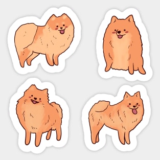 pomeranian illustration pack Sticker